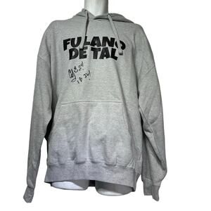 fulano de tal gray signed hoodie sweatshirt Size XXL